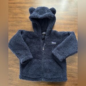 Patagonia Navy Blue Fleece Fuzzy Sherpa Jacket